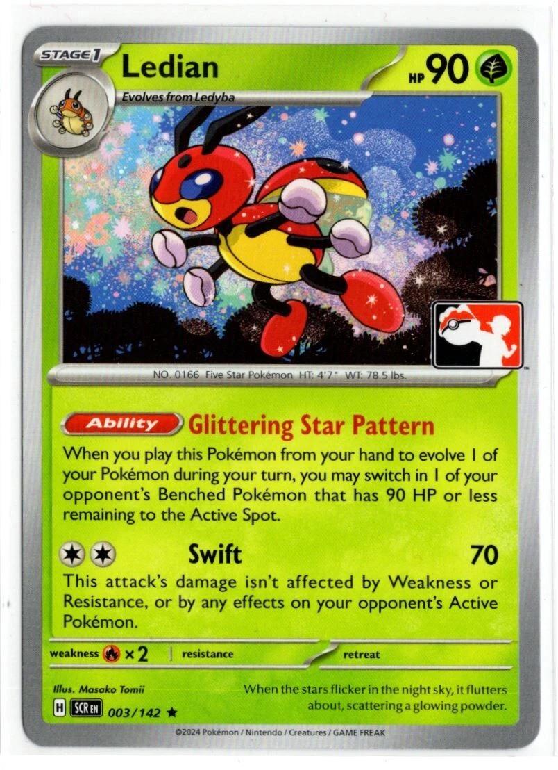 Stellar Crown Ledian [Prize-Pack] Pokémon card